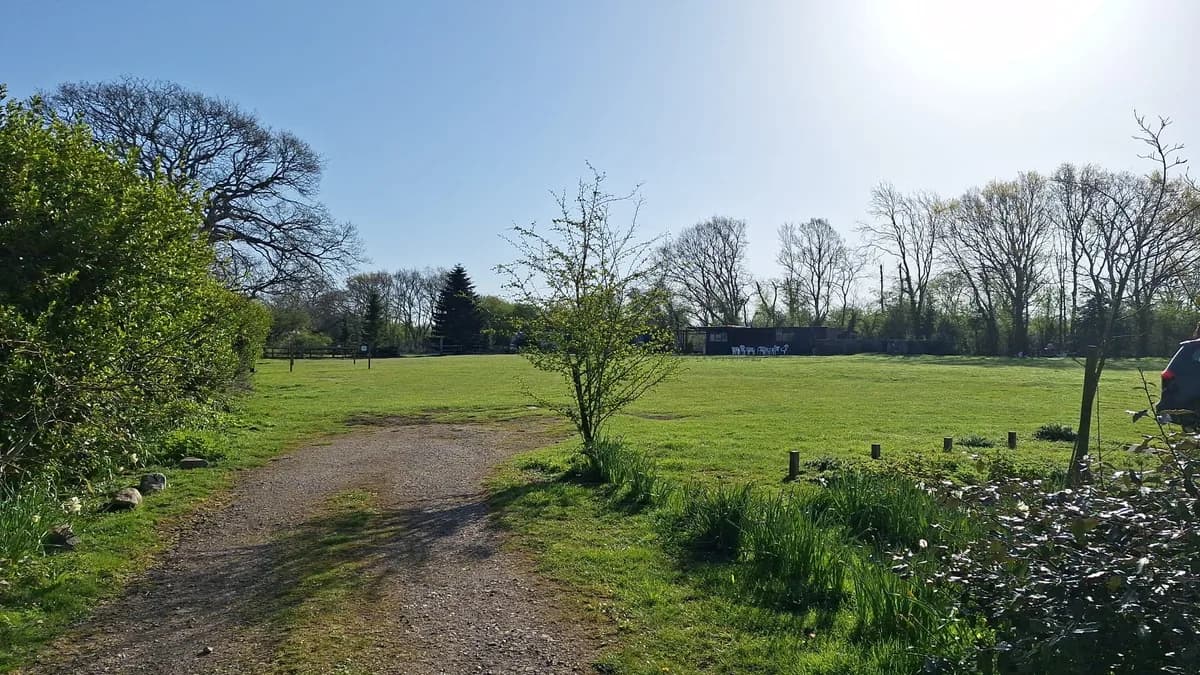 Entrance track leading into the campsite grounds